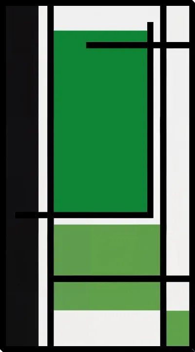 Картина маслом Зеленая абстракция №106