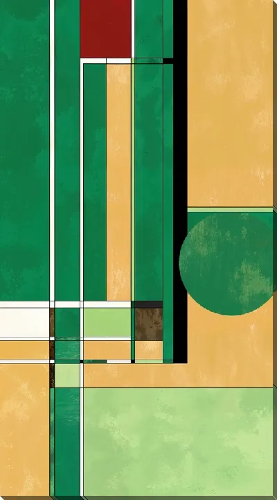 Картина маслом Зеленая абстракция №107