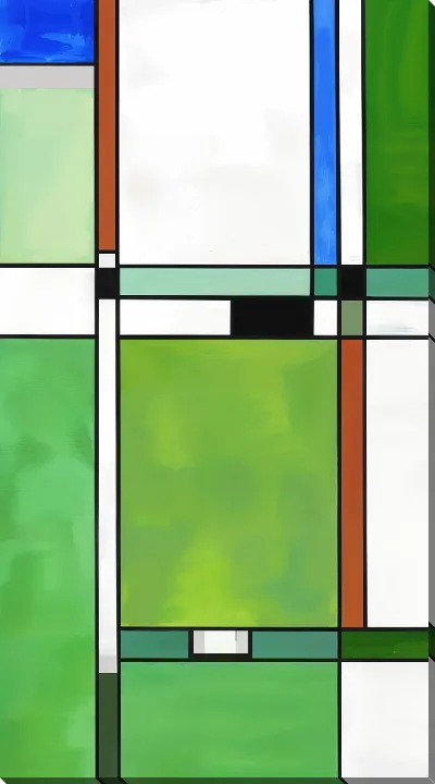 Картина маслом Зеленая абстракция №108