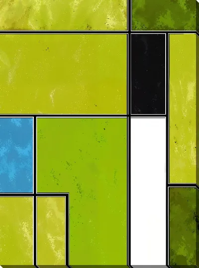 Картина маслом Зеленая абстракция №113