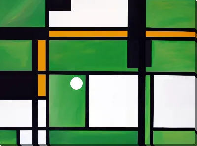 Картина маслом Зеленая абстракция №115