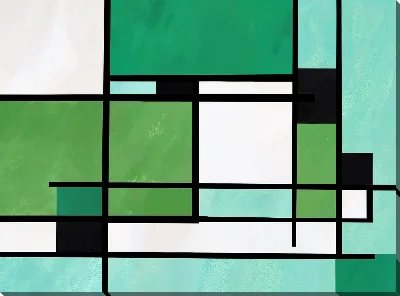 Картина маслом Зеленая абстракция №117