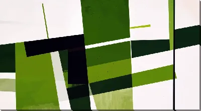 Картина маслом Зеленая абстракция №118