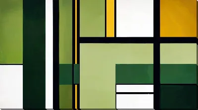 Картина маслом Зеленая абстракция №119