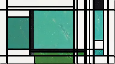 Картина маслом Зеленая абстракция №120