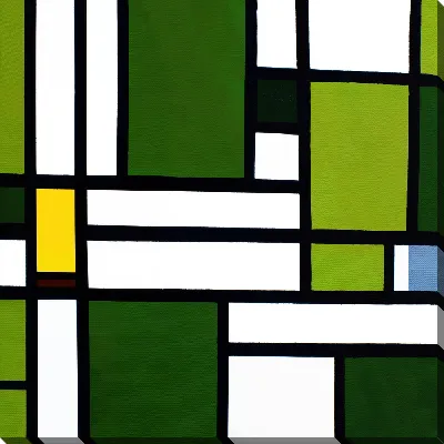 Картина маслом Зеленая абстракция №125