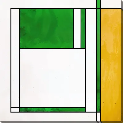 Картина маслом Зеленая абстракция №126