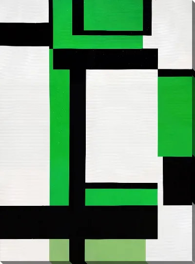 Картина маслом Зеленая абстракция №129