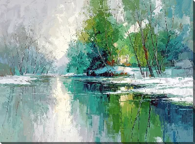 Постер Зеленая абстракция №189