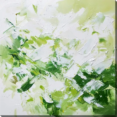 Картина маслом Зеленая абстракция №194