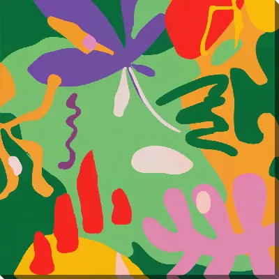 Картина маслом Зеленая абстракция №209