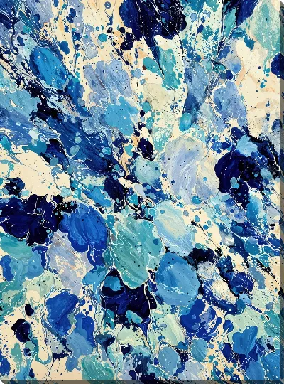 Картина маслом Синяя абстракция №6