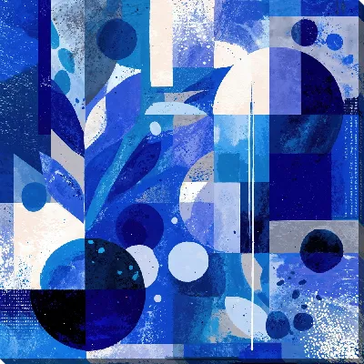 Картина маслом Синяя абстракция №7