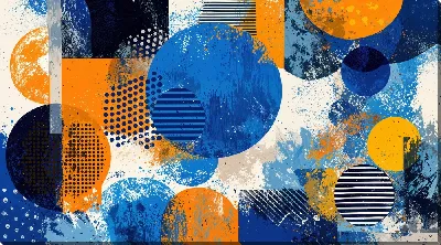 Картина маслом Синяя абстракция №10