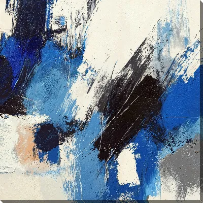 Картина маслом Синяя абстракция №12