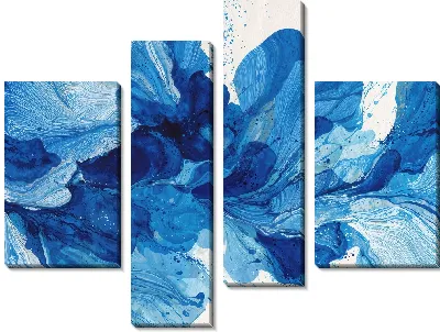 Модульная картина Синяя абстракция №14