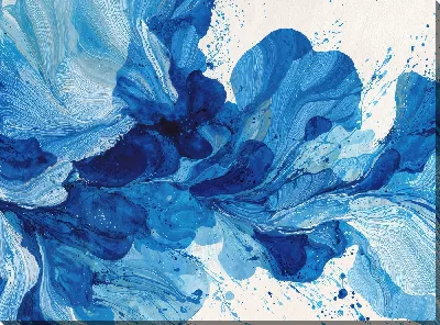 Картина маслом Синяя абстракция №14