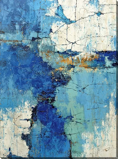 Картина маслом Синяя абстракция №16