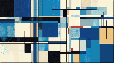 Картина маслом Синяя абстракция №19