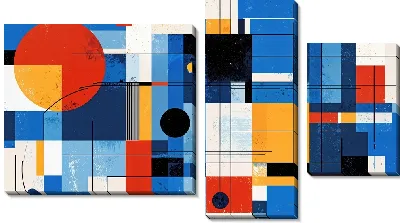 Модульная картина Синяя абстракция №20