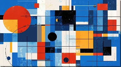 Картина маслом Синяя абстракция №20