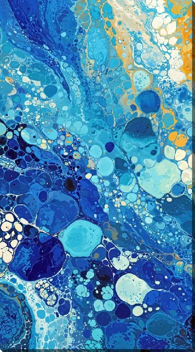 Картина маслом Синяя абстракция №22