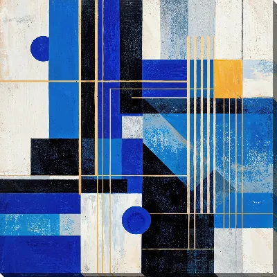 Картина маслом Синяя абстракция №24