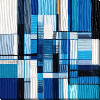 Картина маслом Синяя абстракция №25