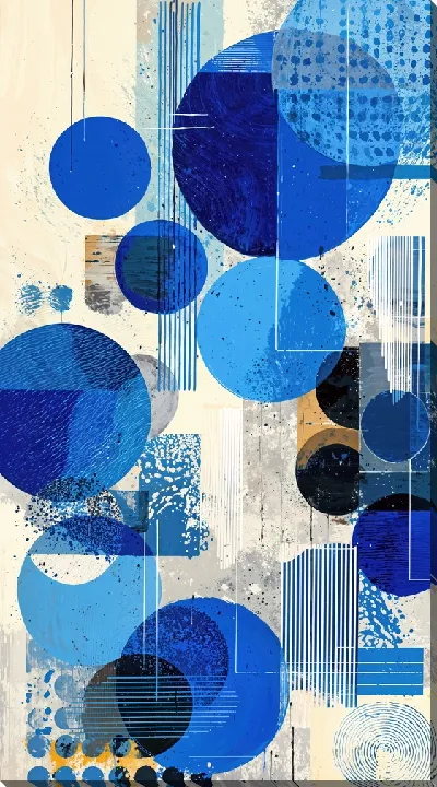 Картина маслом Синяя абстракция №27