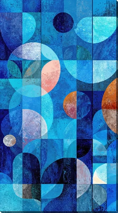 Картина маслом Синяя абстракция №28