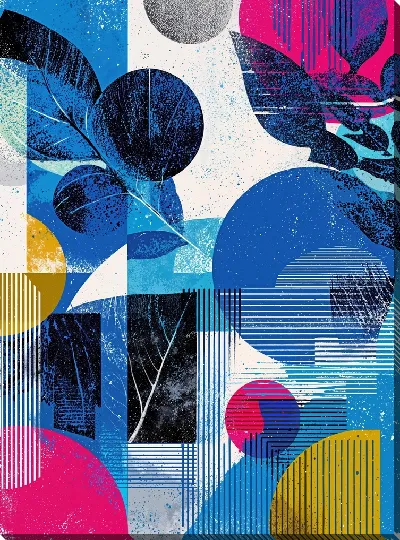 Картина маслом Синяя абстракция №30