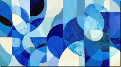 Картина маслом Синяя абстракция №33