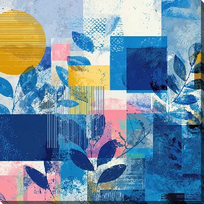 Картина маслом Синяя абстракция №41