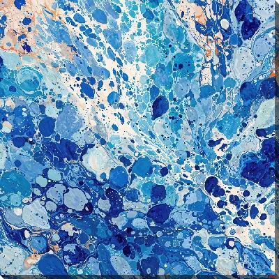 Картина маслом Синяя абстракция №59