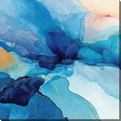 Картина маслом Синяя абстракция №88