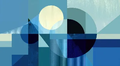 Плакат Синяя абстракция №89