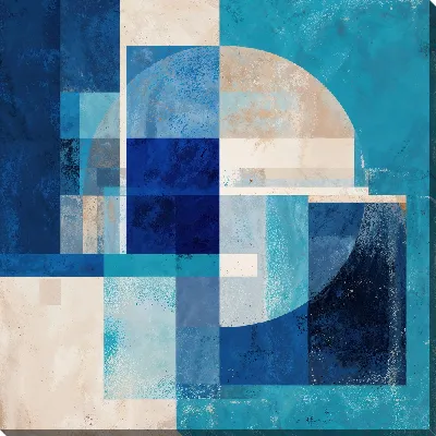 Картина маслом Синяя абстракция №90