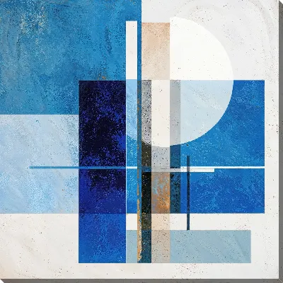 Картина маслом Синяя абстракция №116