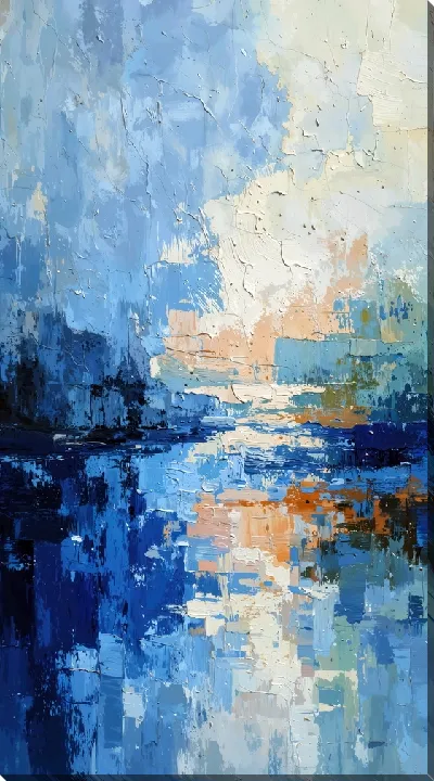 Картина маслом Абстракция синего №2