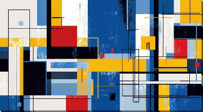 Картина маслом Абстракция синего №3