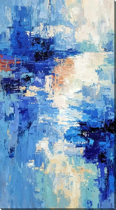 Картина маслом Абстракция синего №6