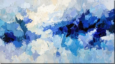 Картина маслом Абстракция синего №12