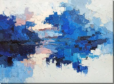 Картина маслом Абстракция синего №21