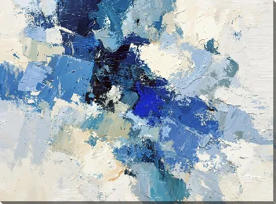 Картина маслом Абстракция синего №22