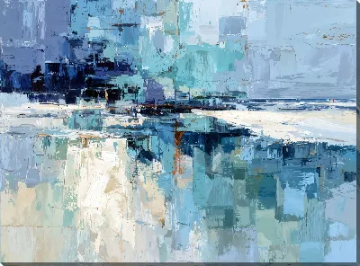 Картина маслом Абстракция синего №23