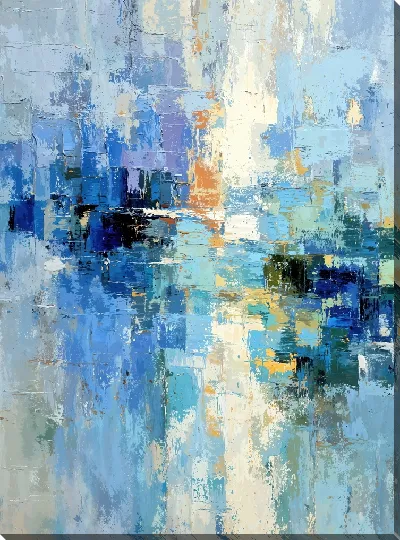 Картина маслом Абстракция синего №26