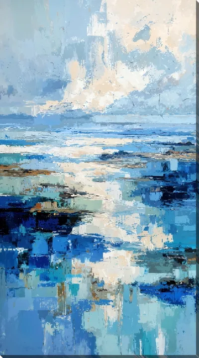 Картина маслом Абстракция синего №27
