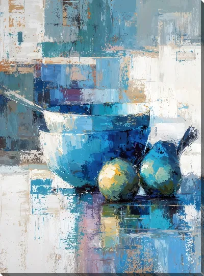 Картина маслом Абстракция синего №28