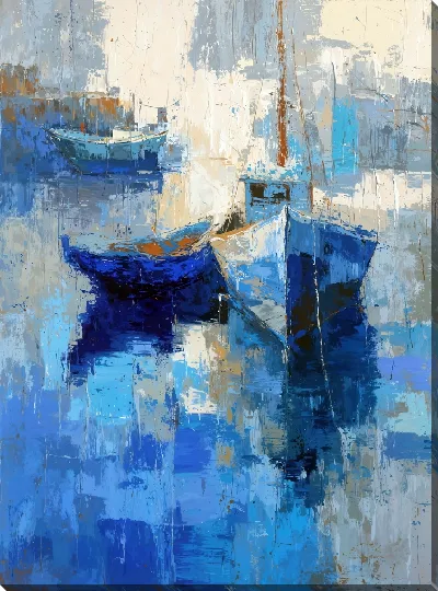 Картина маслом Абстракция синего №29