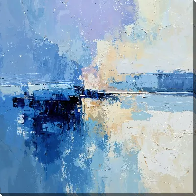 Картина маслом Абстракция синего №33